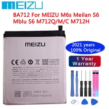 Meizu 100% Original 3000mAh BA712 Battery For MEIZU M6s Meilan S6 Mblu S6 M712Q/M/C M712H Mobile Phone Batteries+Free tools