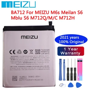 meizu 100 original 3000mah ba712 battery for meizu m6s meilan s6 mblu s6 m712qmc m712h mobile phone batteriesfree tools free global shipping