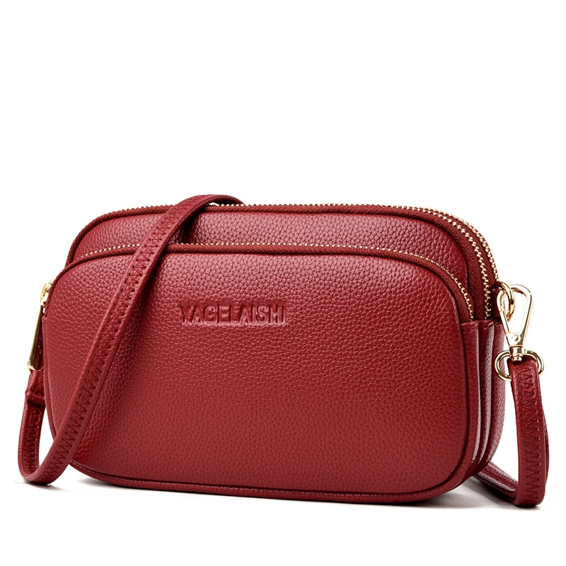 Высококачественные женские кожаные сумки роскошные двухслойные через плечо