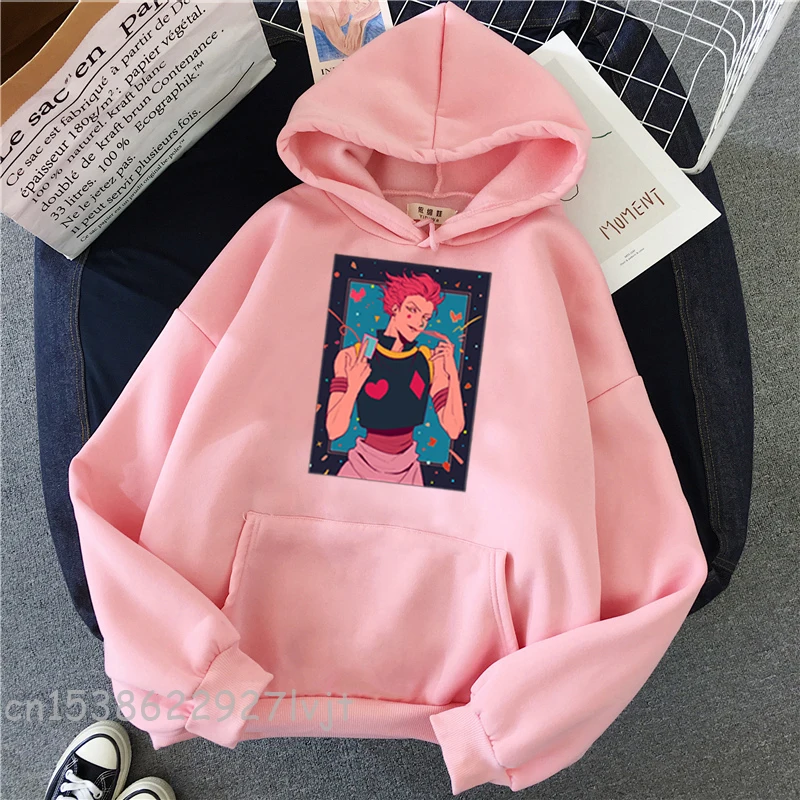 

Hunter Anime Hoodie Hisoka Morow Print Hooded Gothic Sweatshirt Harajuku Japanese Oversize Sweatshirt Vintage Girl Hoodie