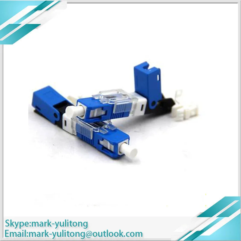 100 шт. FTTH SC UPC ESC250D оптический fibe быстрый разъем PC волоконно Быстрый встроенный тип