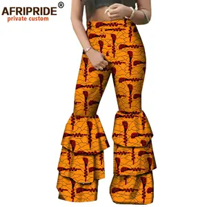 Весна-Осень 2020, женские брюки в стиле high street AFRIPRIDE, длинные Многослойные расклешенные брюки со средней талией для женщин A1821001