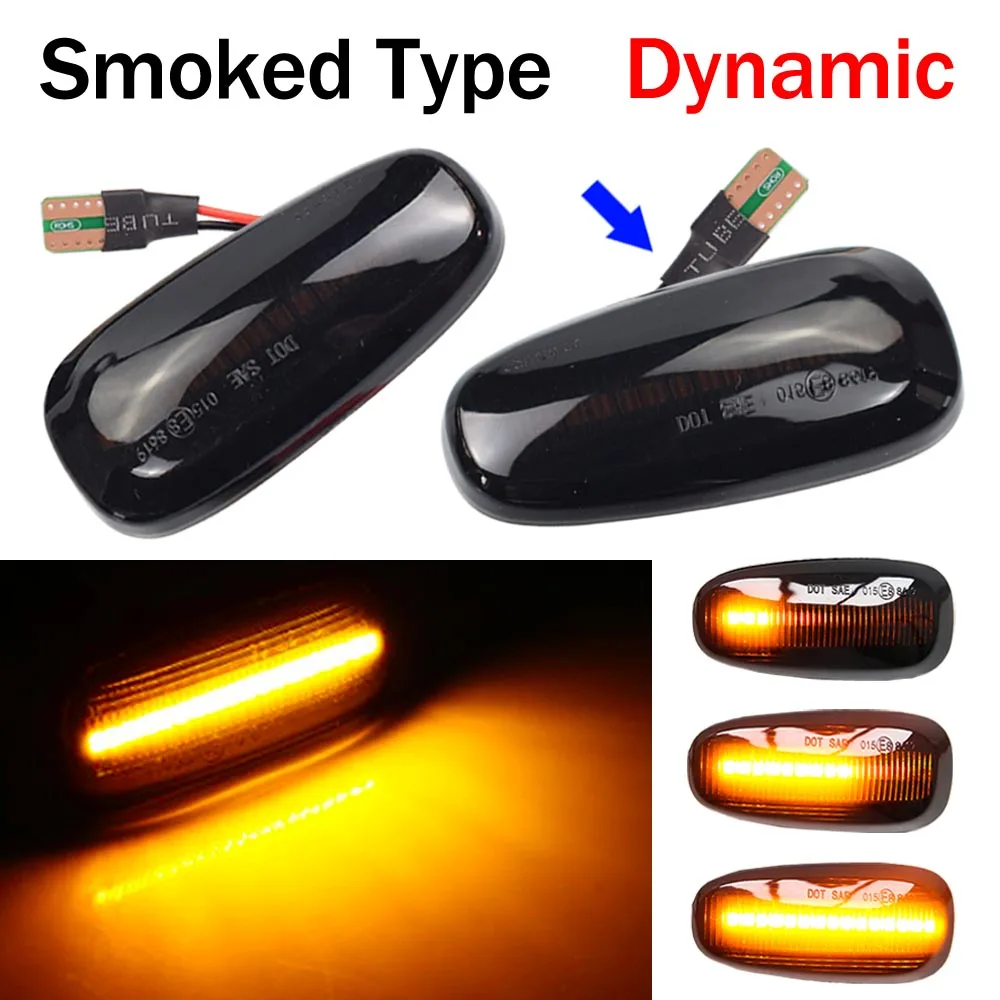 

2pcs Dynamic LED Side Marker Lights Turn Signal Light Blinker For Opel Zafira A 1999-2005 Astra G 1998-2009