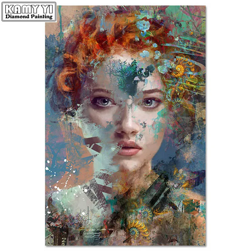 Алмазная вышитая Бриллиантовая мозаика для женщин 5d Diy картина абстрактная
