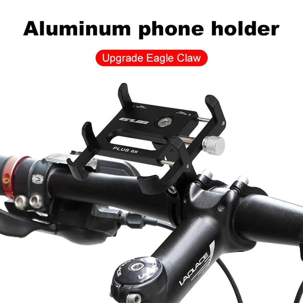 

GUB Aluminum Alloy 360 Rotatable Bicycle Phone Holder For Smartphone 3.5-6.2 inch Adjustable For Bike Phone Stand Mount Bracket