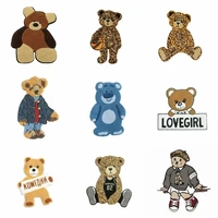 large embroidery big bear animal cartoon patches for clothing az 54