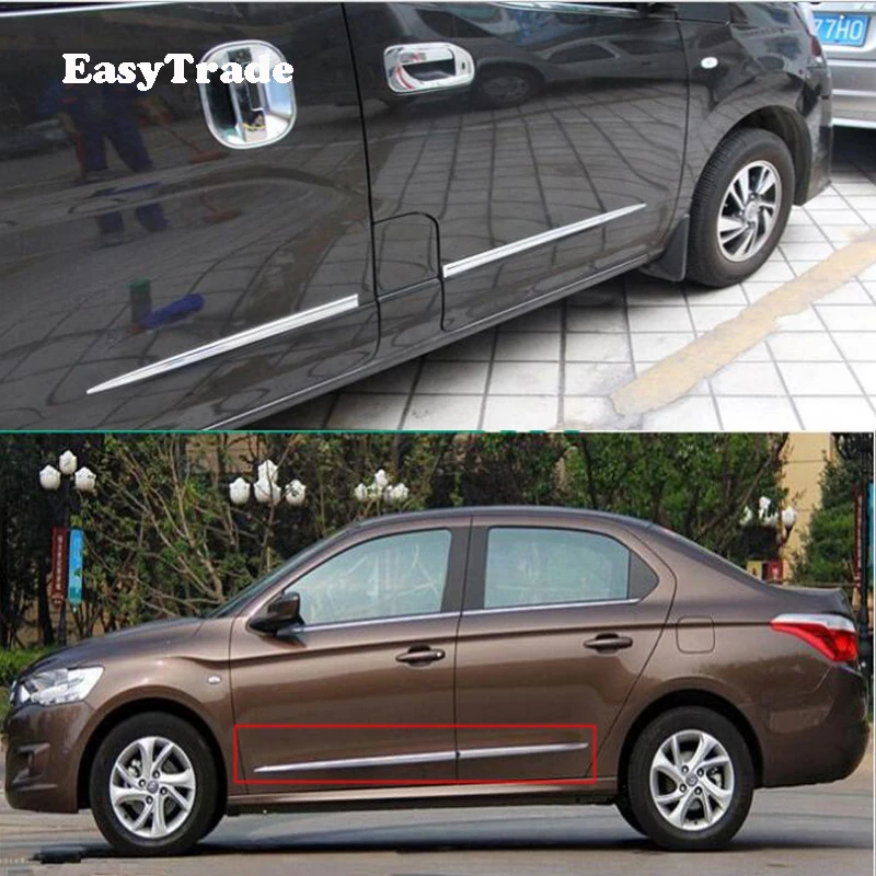 4 шт. ABS хромированный карбоновый корпус боковые молдинги Боковая дверь украшения