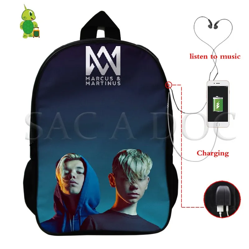 Многофункциональный Повседневный Рюкзак Marcus and Martinus с usb зарядкой рюкзак для