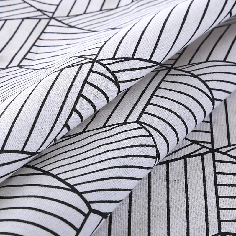 Скатерть из хлопка и льна в скандинавском стиле с геометрическим узором сетку