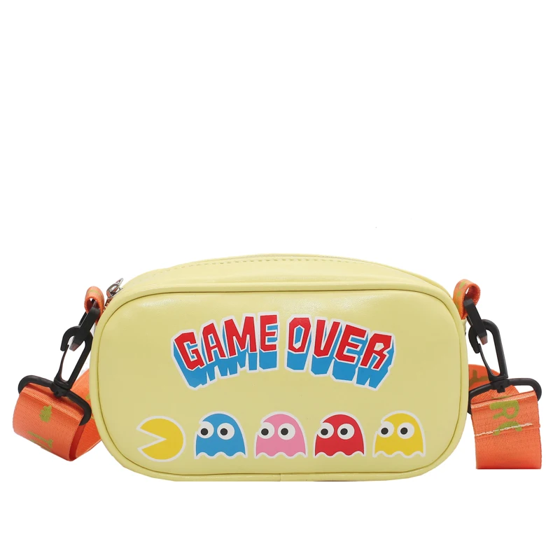 

PU leather wide shoulder strap cartoon letter fashion women crossbody Shoulder Messenger Bag Designer bag Purses and handbags