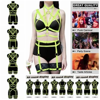 erotic accessories punk bondage bra harness fashion tops sexy lingerie set party cosplay clothing straps women pentagram garter