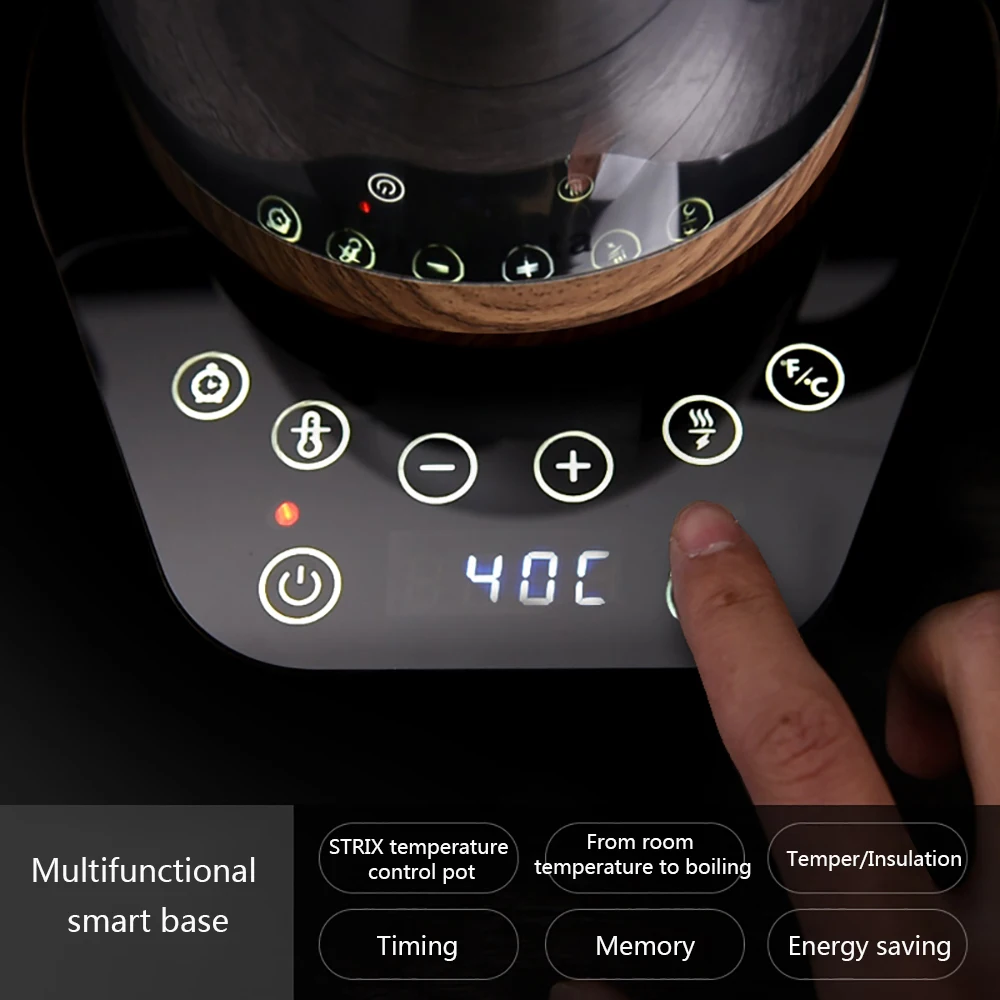 Brewista-hervidor de cuello de cisne para caf&eacute;, tetera Digital termost&aacute;tica de boca fina para caf&eacute;, 600ml-3