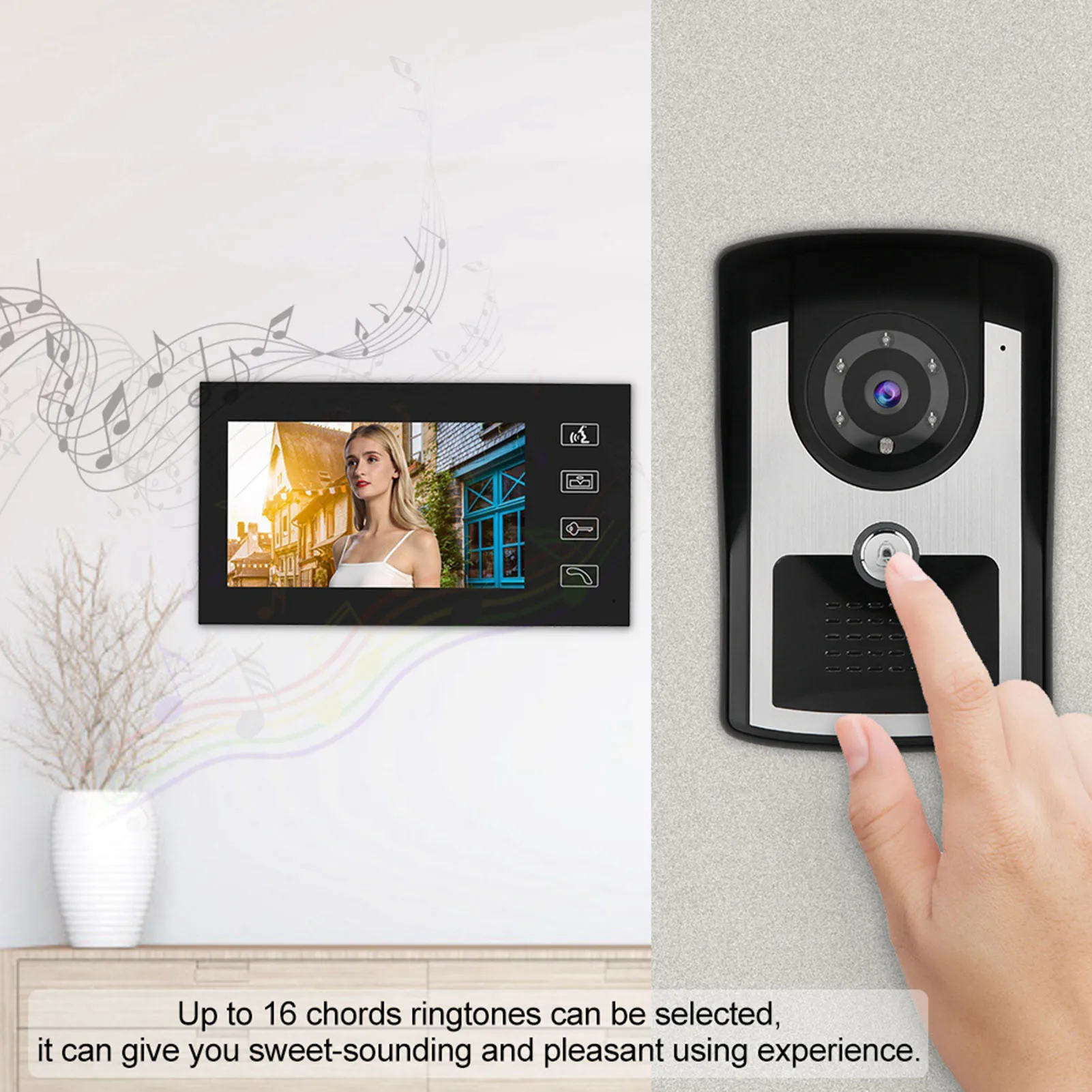 7-дюймовый проводной видеодомофон домофон камера доступа к двери с картой памяти