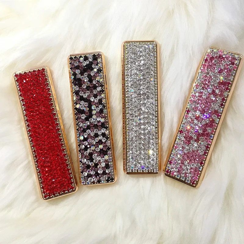 Сигаретная Зажигалка со стразами металлическая зажигалка с Usb-зарядкой тонкая