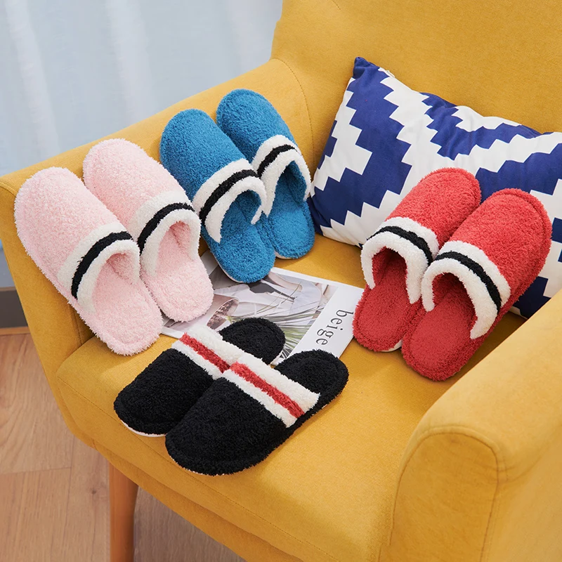 

Женские домашние швабры, теплые хлопковые швабры, подходящие цвета, новинка 2021, мягкая подошва, Нескользящие теплые хлопковые тапочки, женс...