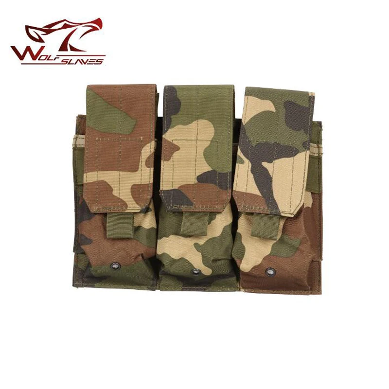 

Охотничья Сумка Molle, камуфляжная военная техника, тактическая сумка для страйкбола с системой Molle, тройная сумка M4 для магазина, чехол для ле...