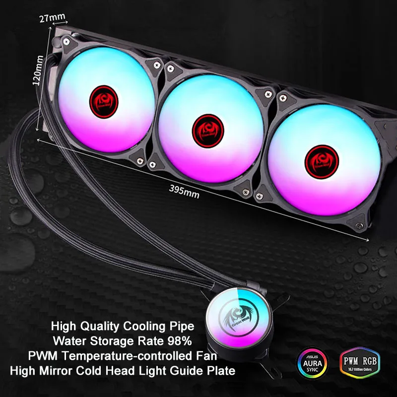 Водяной кулер для процессора Great Wall RGB PC Aura Sync все в одном радиатор LGA1150 1151 2011 2066 775