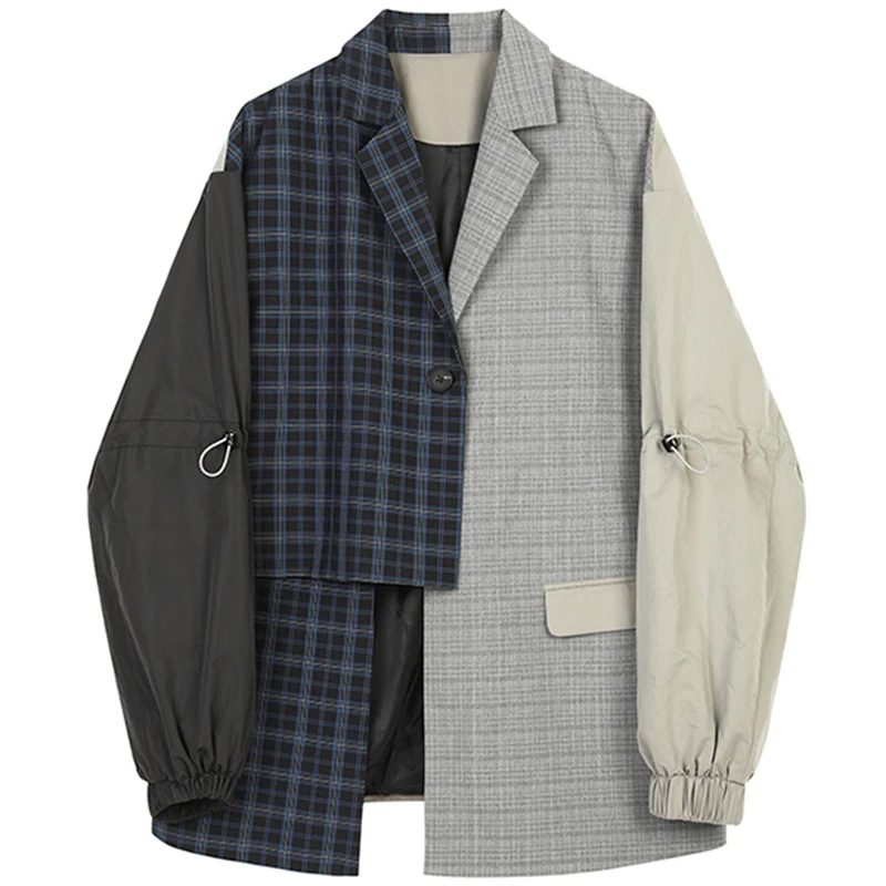 SHENGPALAE клетчатое разъемное соединение подходит для женщин 2020 осенняя одежда