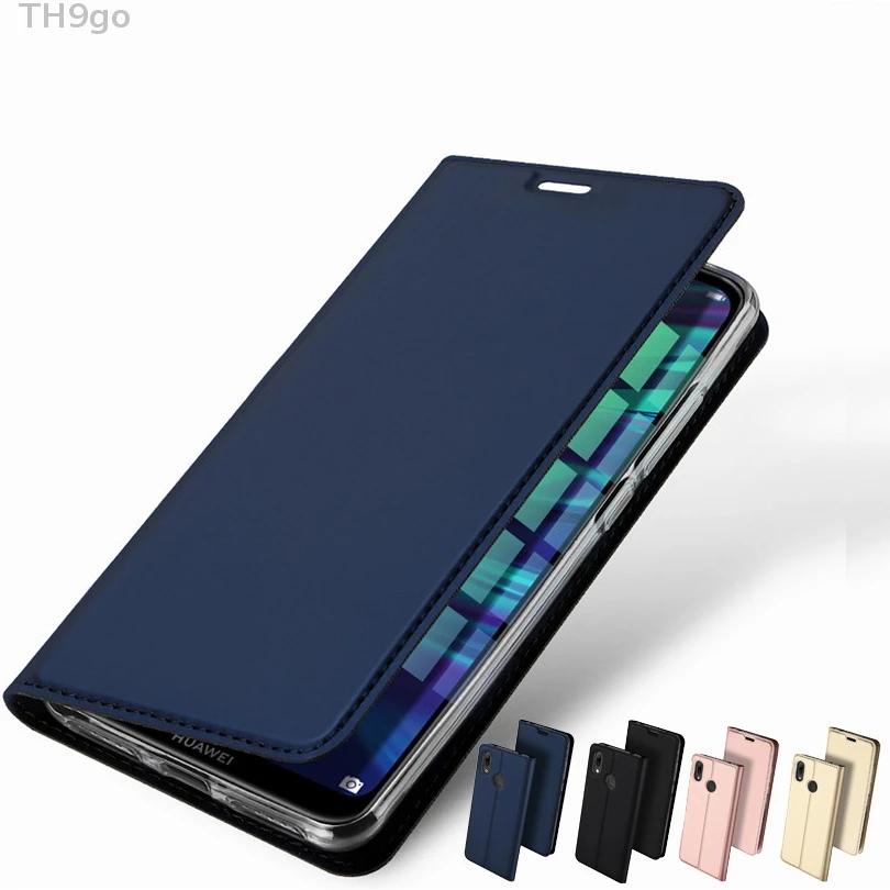 Кожаный флип-кошелек Магнитный чехол для Huawei Y9 Y7 Y6 2019 водонепроницаемые чехлы