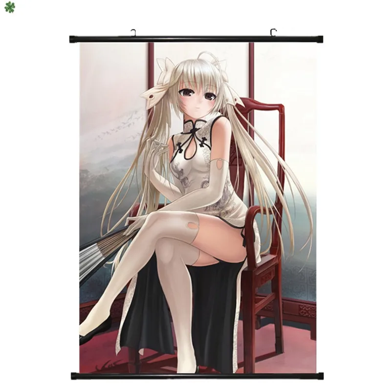 Japanese Decorative Picture Anime Yosuga no Sora Nao Yorihime & Kasugano Kazuha Migiwa Home Decor Wall Scroll Poster | Дом и сад