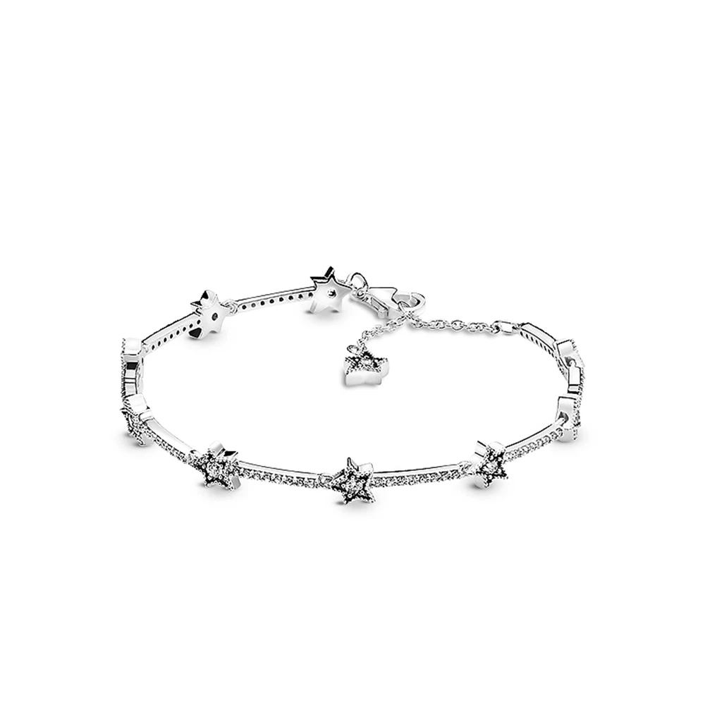 

New 100% S925 1: 1 Classic European Style Original Fashion Celestial Star Lady Jewellery Bracelet Free Gift for Girlfriend