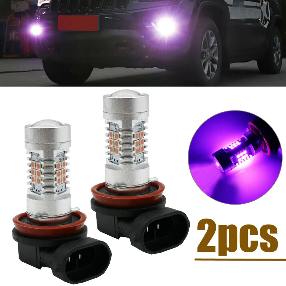 

Universal Car Fog Lights Pink Purple H11/H8 LED Fog Driving Lamps DRL Bulbs Auto Accessories For Peugeot Ford Volvo Mazda Passat