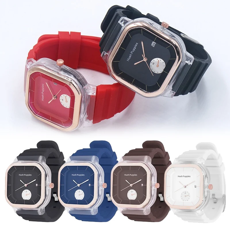 Fashion Transparent Large Dial Rubber Watch Square Women Watches Sports Electronic Wrist Watch Reloj Mujer Clock Dropshipping men square dial dual time day display alarm colorful led sports clock electronic wrist watch new