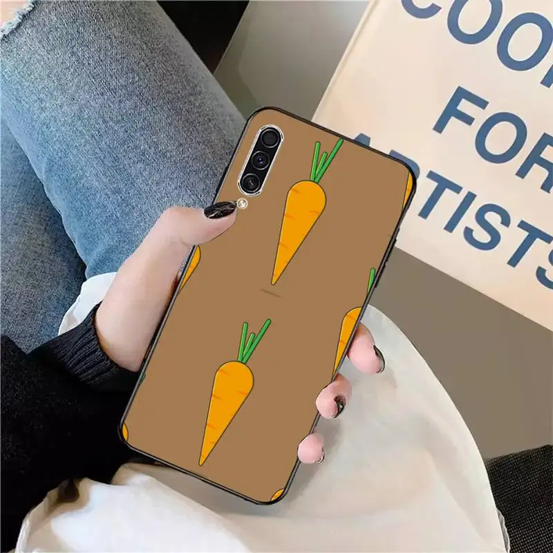 

Cartoon CARROT Food Pattern Phone Case For Samsung galaxy S 9 10 20 A 10 21 30 31 40 50 51 71 s note 20 j 4 2018 plus