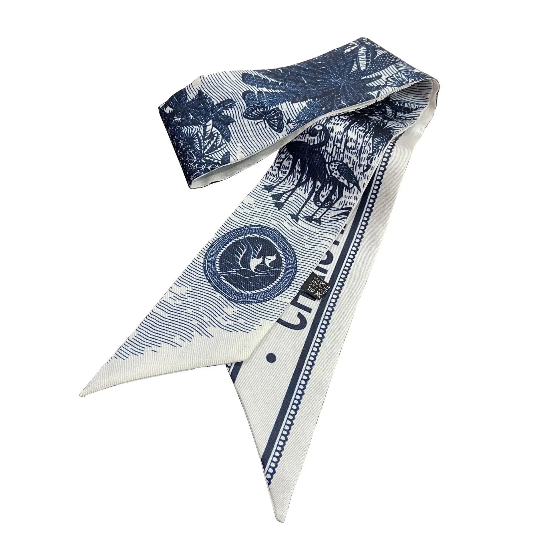 

Tropic Affair Luxury Brand Scarf Women Silk Scarf Bag Skinny Scarves Design Wrist Towel Foulard Neckerchief Headband For Ladies