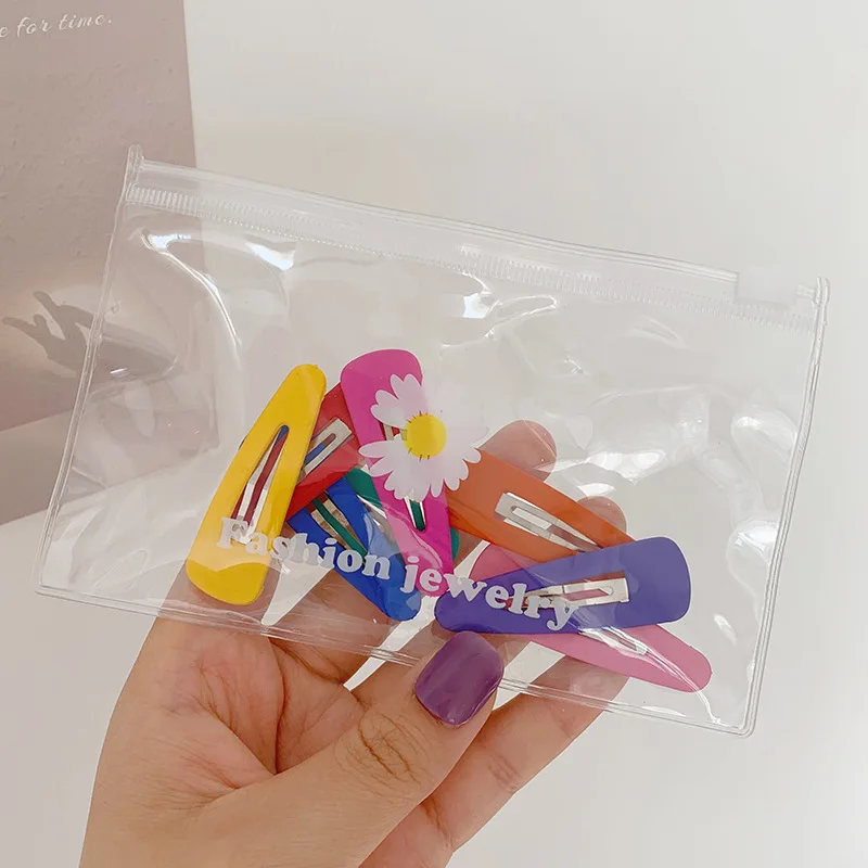 

8/10 Pcs Fashion Geometric Candy color Hair Clip Women Hairpin Korea Acrylic Barrettes Girls Large BB Clip Hair Accessories