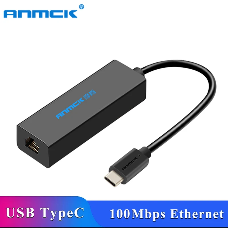 

Сетевая карта Anmck, USB C, Ethernet, 100 Мбит/с