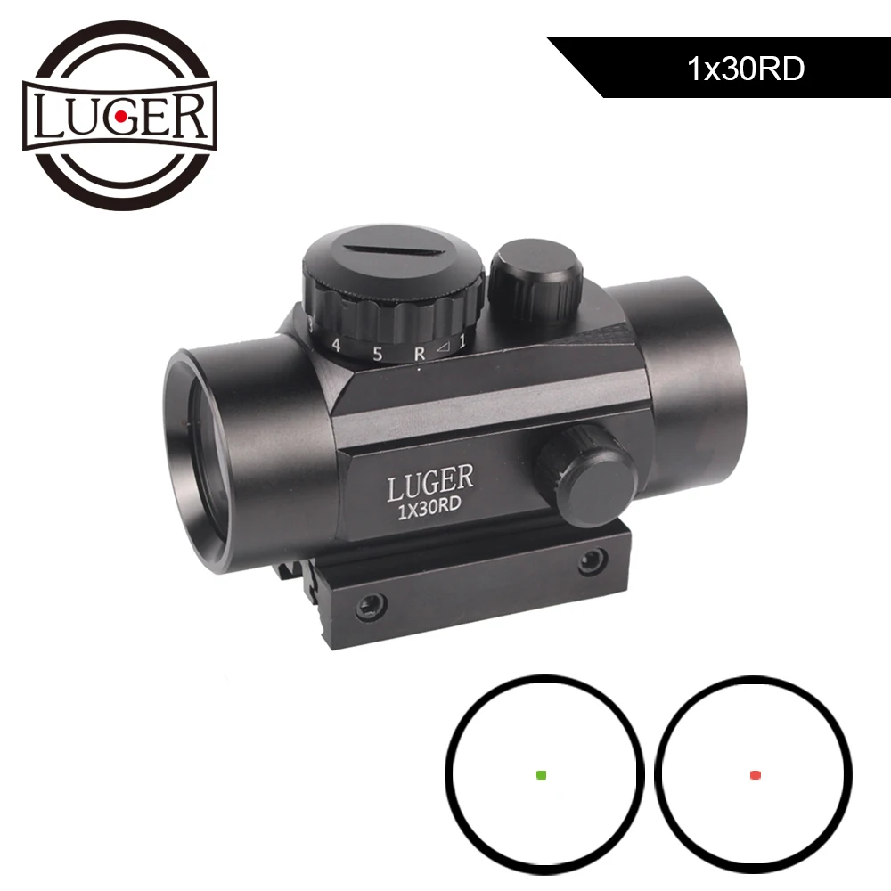 Охотничий прицел с красными и зелеными точками 1X30 тактический оптический
