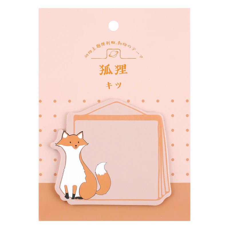 

Happy Animal Planet Series Sticky Notes Memo Pad Diary Stationary Flakes Scrapbook Decorative Cute fox penguin N Times Sticky