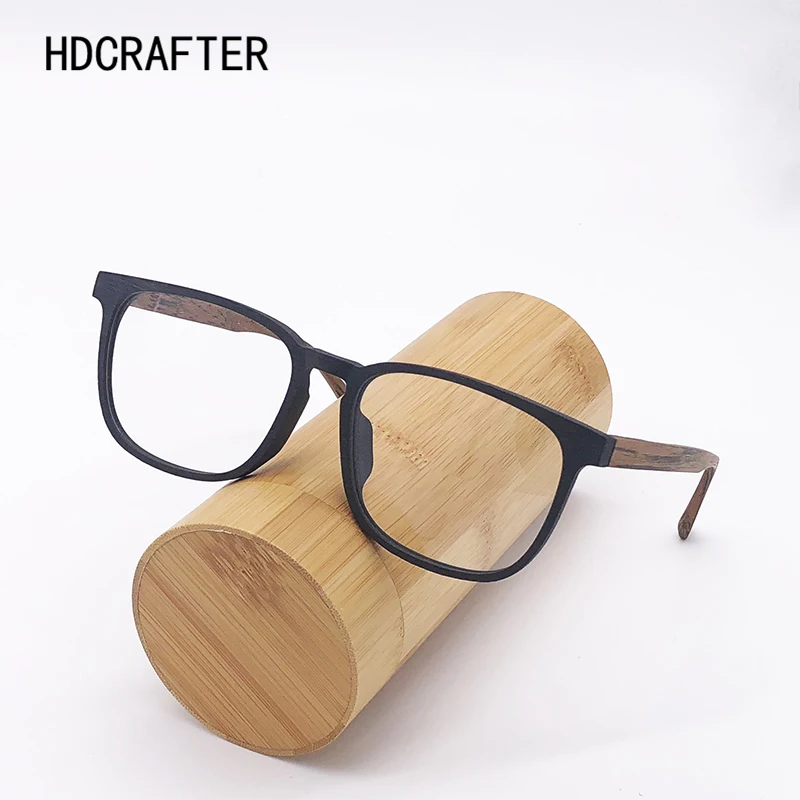HDCRAFTER оптические очки оправа сверхлегкие квадратные очки по рецепту деревянные рамы с прозрачными линзами для мужчин и женщин