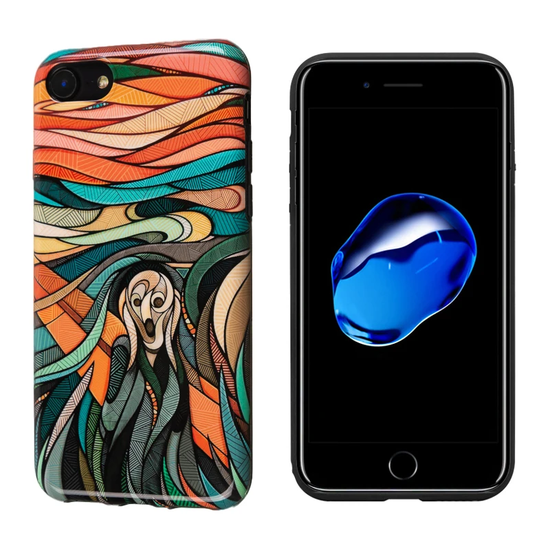 11 Pro глянцевый мягкий силиконовый чехол для iPhone 6S 6 7 8 Plus XS MAX XR художественный