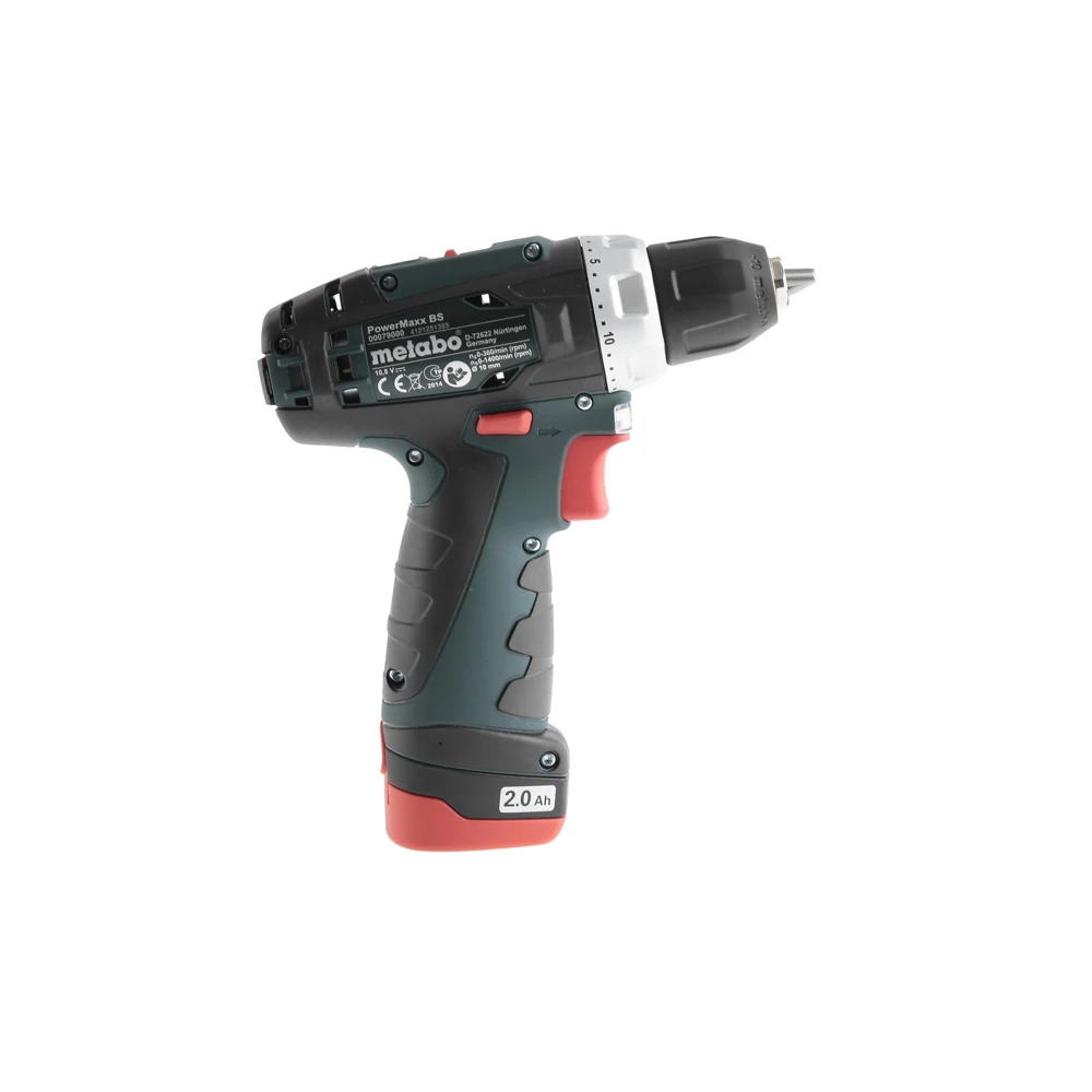 Аккум.дрель METABO POWERMAXX BS x1 (600079500) 10.8В 1x2.0Ач LiION 10мм 0 360/0 1400об/мин 34/17Нм|Электрические