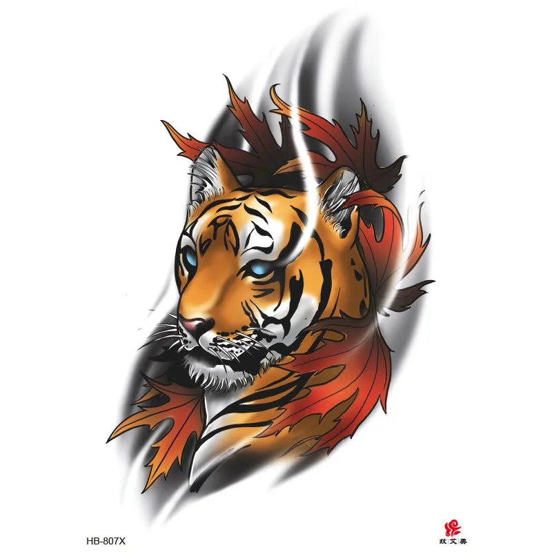 

2022new wolf stickers New 2022 Hot products 2PCS Arm Sleeve Temporary Tattoos For Women Men Tiger Wolf Lion Fox Waterproof
