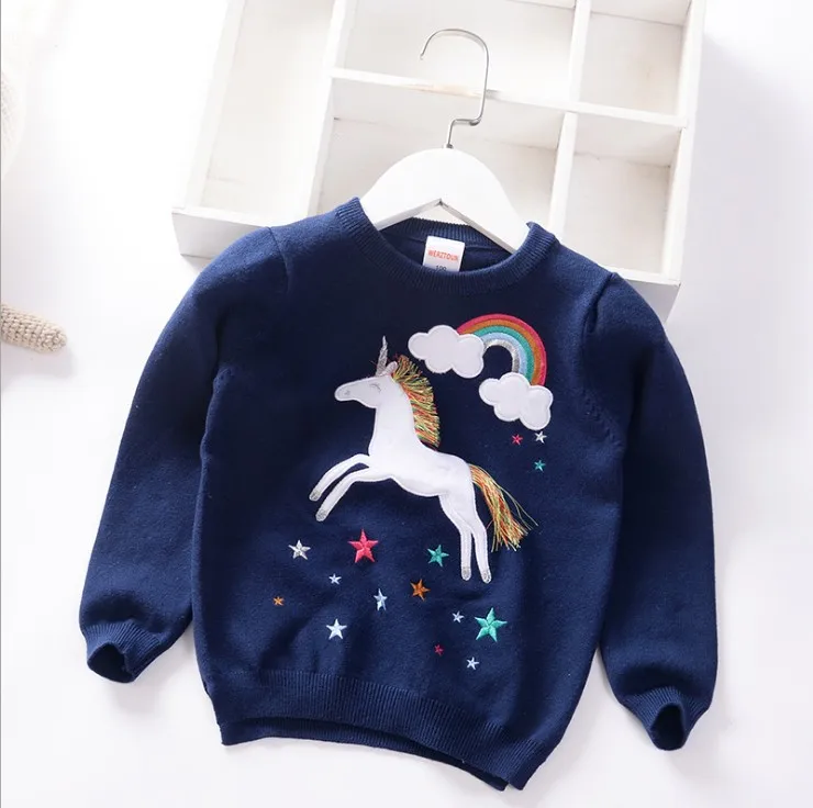 Свитер для маленьких девочек мягкий пуловер Свитера на весну и осень Детская