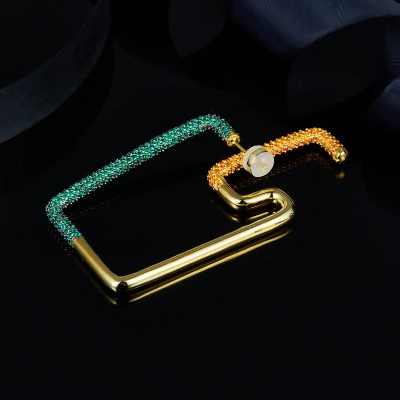  S925 sterling silver new seven-color star-shaped single ear clip multi-layer temperament trend style ladies jewelry | Украшения и