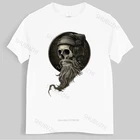 Новое поступление, Мужская футболка Winya No. 99, футболка с черепом, бородой, Мужская черная футболка из чистого хлопка с изображением викингов, берсеров, ужасов, готиков