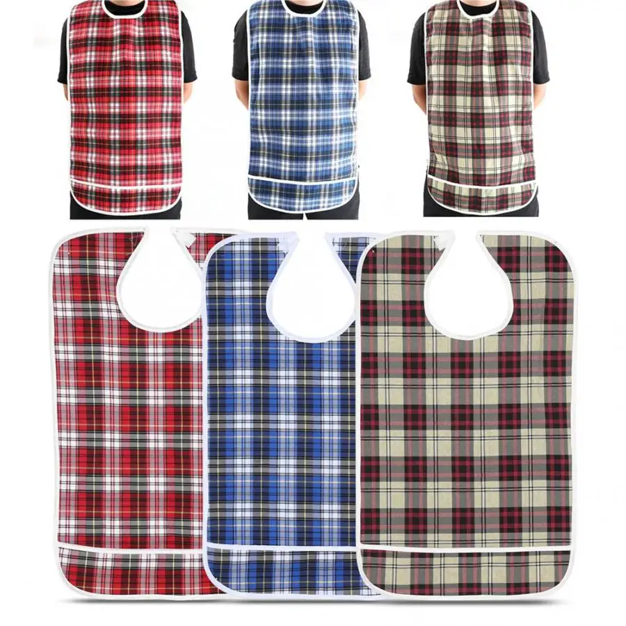 Терапевтический водонепроницаемый нагрудник для взрослых 3 цвета моющийся еды
