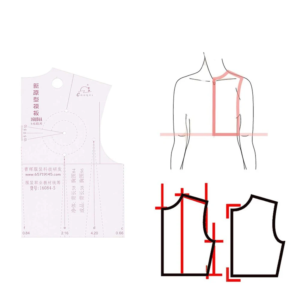 1:5Mini Clothing Design Ruler Drawing Template Pattern Making Measuring Fabric Tailor Sewing Tools | Дом и сад