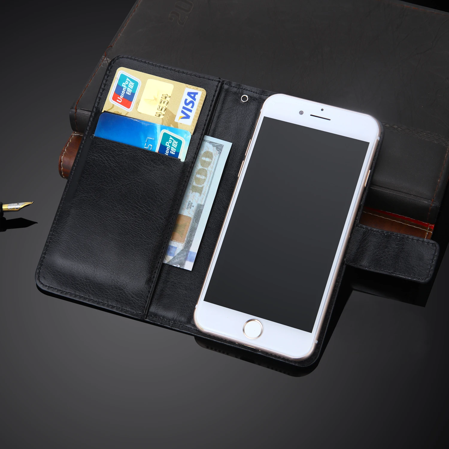 Фото Чехол AiLiShi для BQ 6424L Magic O Doro 8080 Itel A25 TP-Link Neffos A5 Micromax Q357, кожаный флип-чехол, сумка для телефона №4