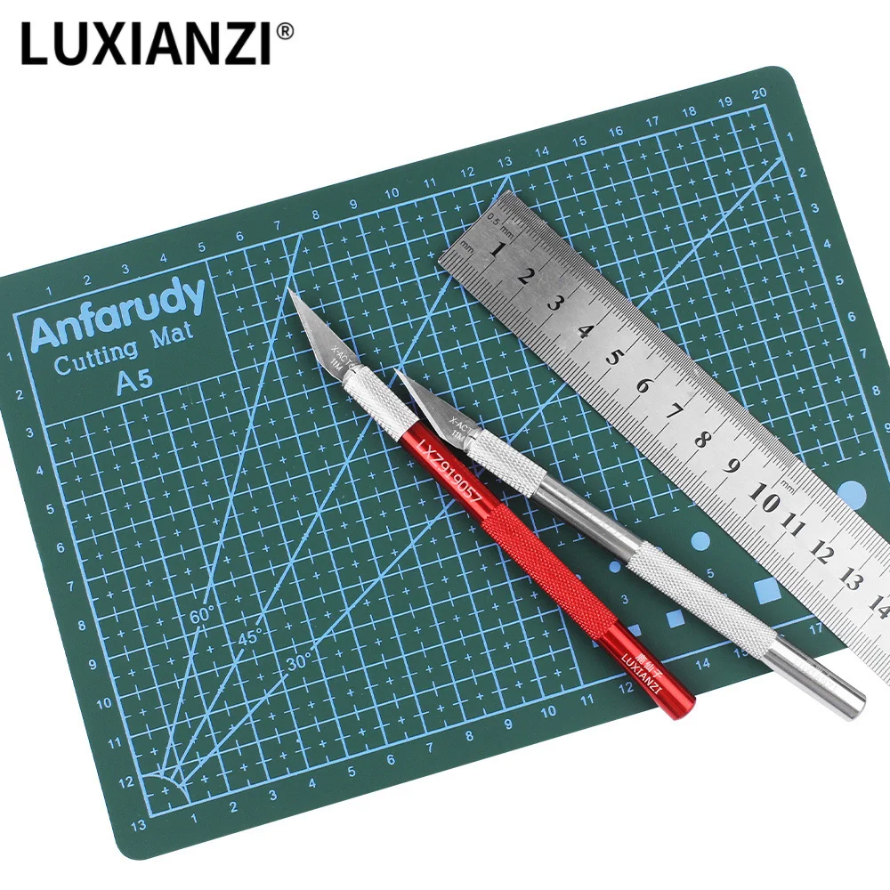 LUXIANZI Non-Slip Metal Scalpel Knife Tools Kit Blades For Cutter Engraving Phone Laptop PCB DIY Repair Hand Tools Craft Knives images - 6