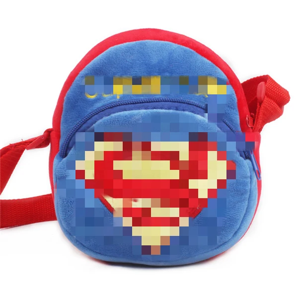 Superman Fuuny Joy 11 стильная мультяшная милая плюшевая канцелярская сменная сумка через плечо disney Minnie Spiderman bear для мальчиков и девочек, уличная сумка на плечо - Цвет: Superman