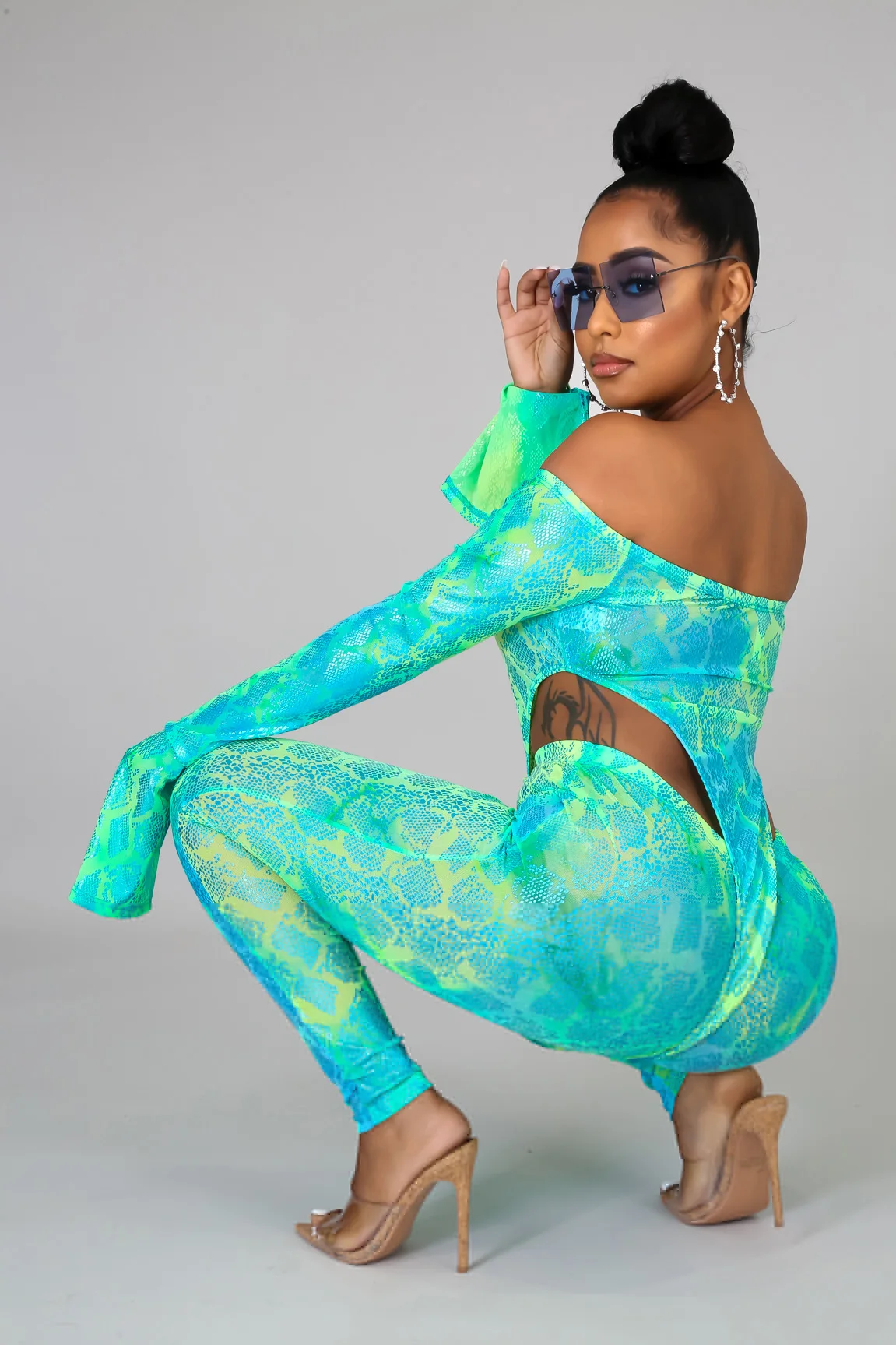 Женские спортивные костюмы с принтом флуоресцентный принт боди + штаны