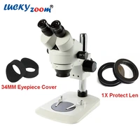 professional 7x 45x binocular microscope brand stereo microscope 34mm eye cup 1x protect len phone repair microscopio binocular