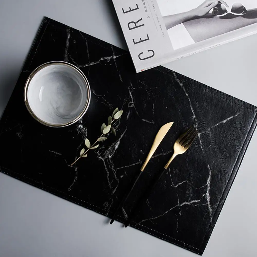 ПВХ салфетки Настольный тепла маслостойкий моющиеся настольные коврики Marbel узор