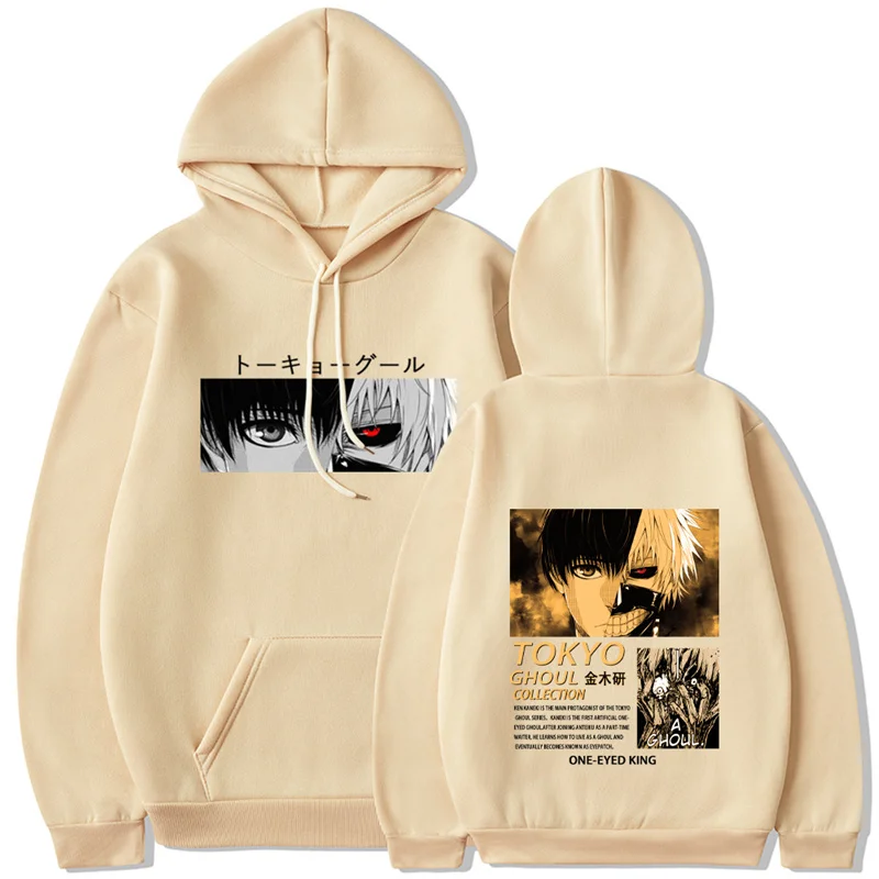 

Long Sleeve Sweatshirt Hoodis men plus size women oversize unisex pullovers Japanese Cartoon character print tops Autumn winter