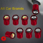 Колпачки на клапаны автомобильных шин, металлические, красного цвета, 4 шт.